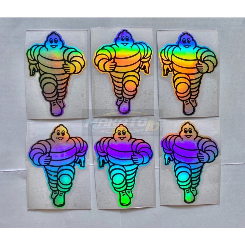 Sticker Stiker Cutting Motor Michelin Hologram