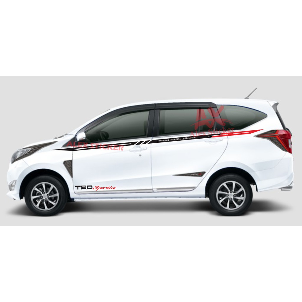 STICKER TRD SPORTIVO STIKER MOBIL TOYOTA CALYA SIGRA AVANZA XENIA STIKER UNIVERSAL