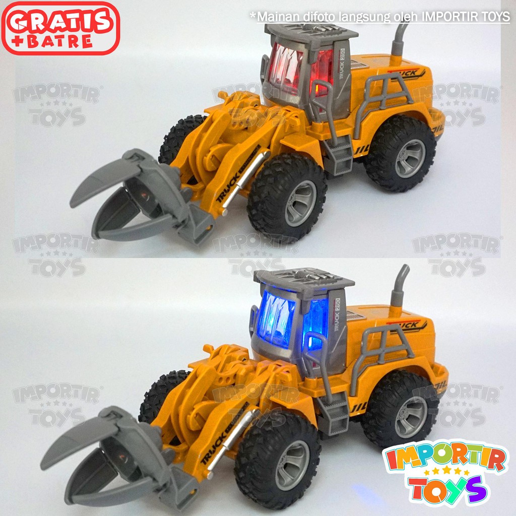 Mobil BULDOZER CONSTRUCTION TRUCK RC dgn LAMPU (IMPORTIR TOYS QUALITY)