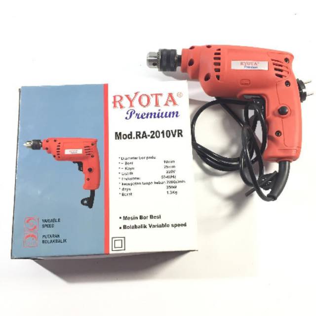 Mesin Ryota Bor Tangan Electric 10mm RA2010
