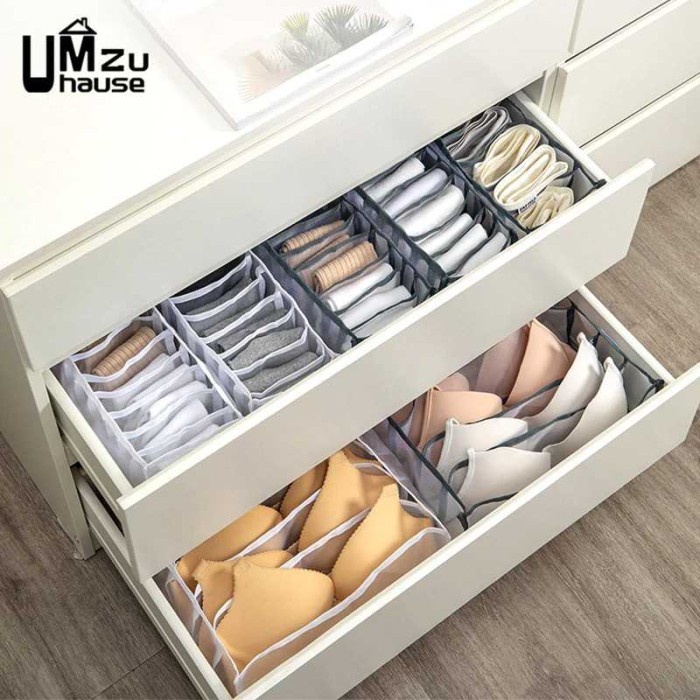 Sekat Pembatas Laci Pakaian Organizer Storage Box Kotak Penyimpanan Baju Celana Jeans Organizer Laci