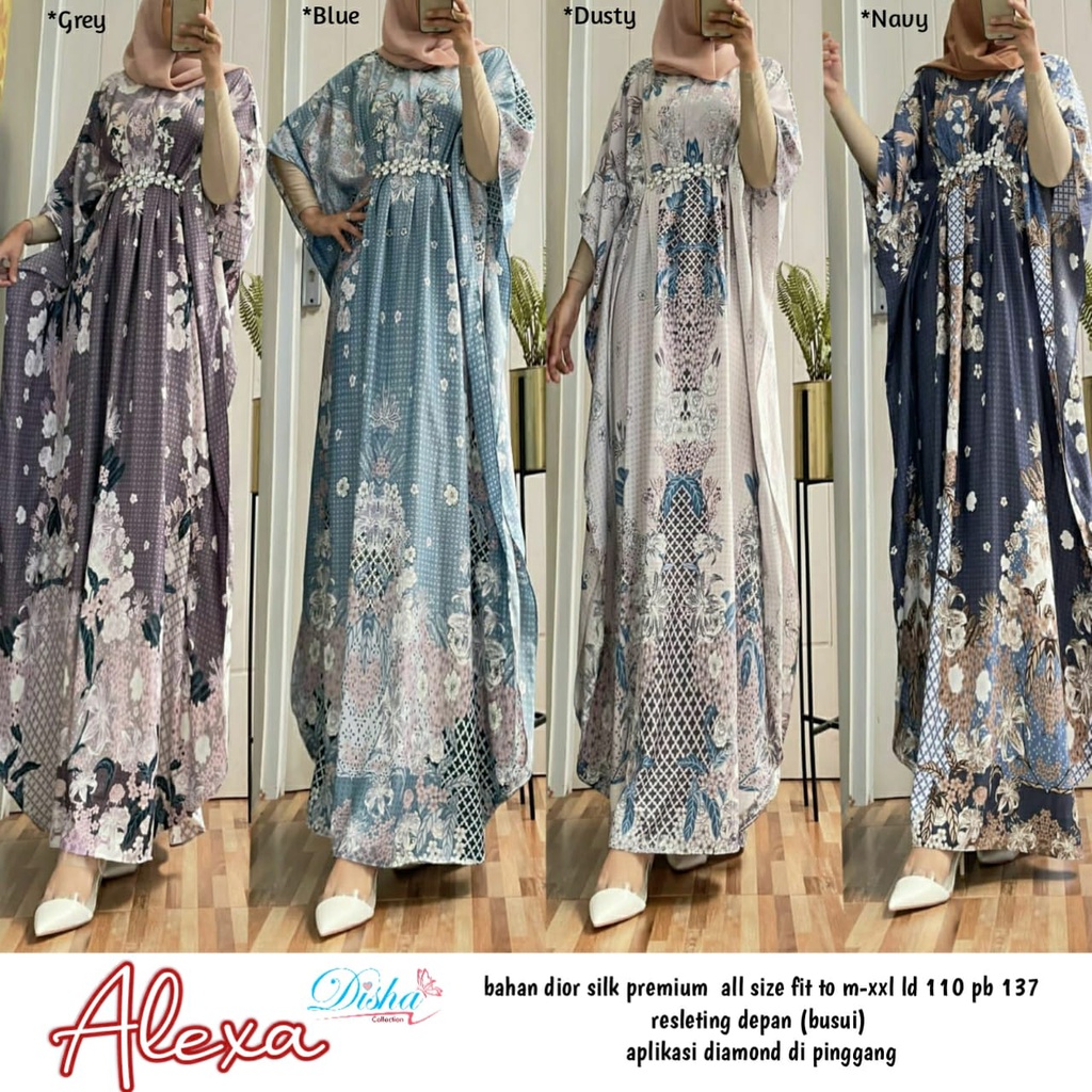 Alexa Gamis Kaftan Jumbo Ld 110 Bahan Satin Silk Premium