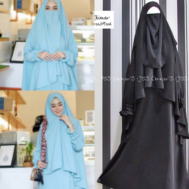 KHADIJA DRESS SET KHIMAR (FREE CADAR)