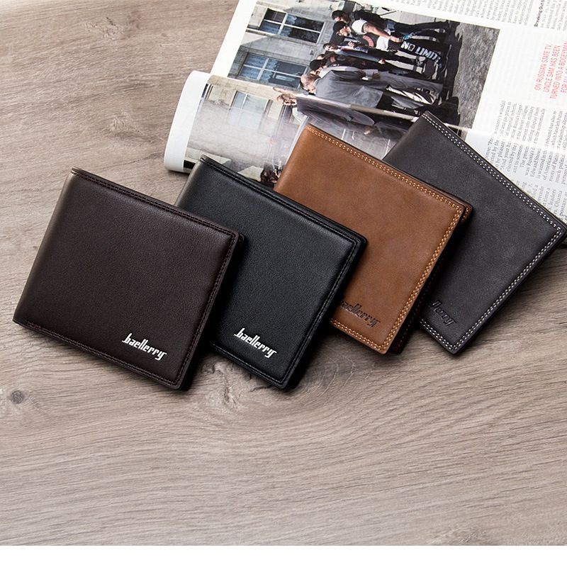 BAELLERRY D3001 Dompet Lipat Pria Kulit Bifold Wallet WK-SBY