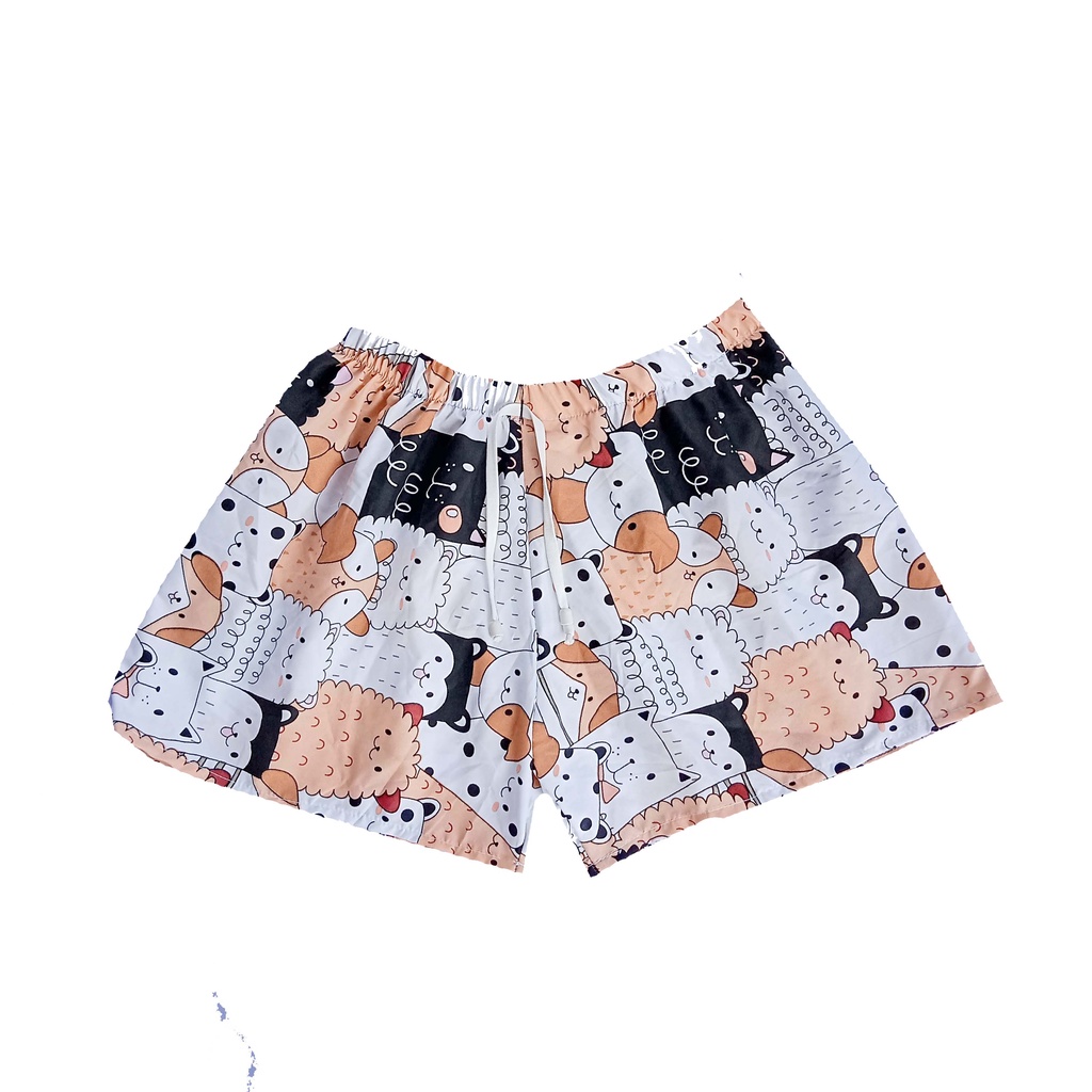 CELANA BOXER UNISEX CELANA PENDEK MOTIF CELANA SANTAI CELANA KOLOR BOXER REMAJA DEWASA CELANA BOXER KATUN KOLOR SANTAI CELANA BOXER MODEL TALI