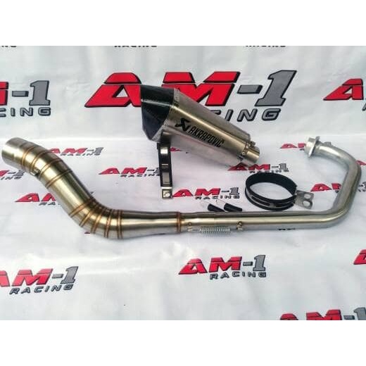 Knalpot Akrapovic Short Titan Carbon New Vixion /NVL/NVA/R15 VVA V2 V3 knalpot berkualitas