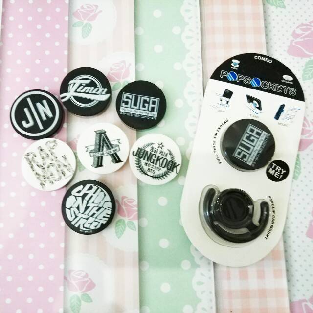 Pop socket BTS Griptok popsocket jin jimin jungkook v suga RM jhope