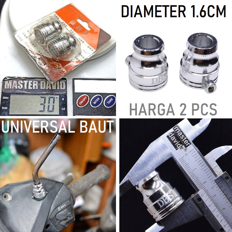 Penutup Baut Monel Tutup Baut Spion Dbs CNC Variasi Baut Mur Spion As Roda Universal Variasi Motor M