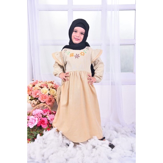 GAMIS DOUBLE RUFFLE JOVANKA LABEL SIZE 2/4/6/8/10 TAHUN