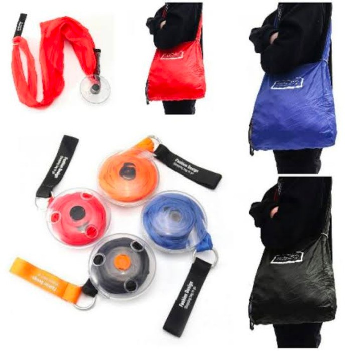 Shopping bag roll / tas belanja roll / kantong belanja lipat