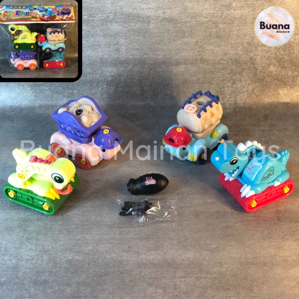 RONGLE TOYS DIY ASSEMBLE 6 MODEL MAINAN BONGKAR PASANG EDUKASI ANAK COWO CEWE BALITA