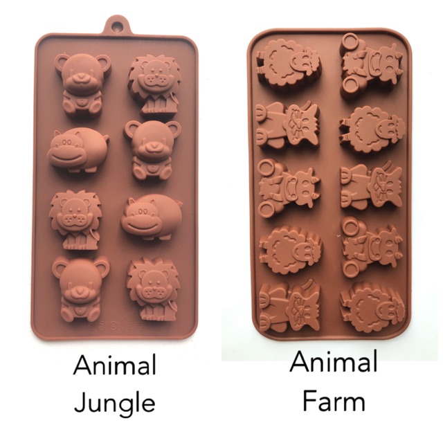 Cetakan Silikon Animal/ Cetakan Silikon Binatang/ Cetakan Coklat/ Cetakan Sabun/ Silicone Mould