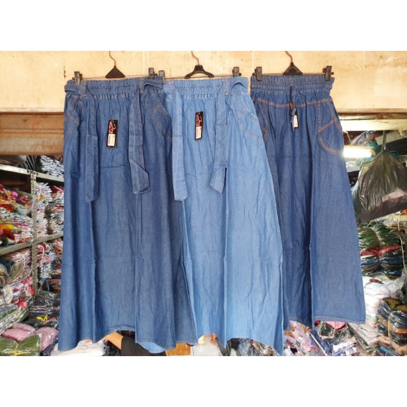 Rok Jeans Premium Ukuran Standar XL (Bb 45-65Kg), Ukuran Jumbo XXL (Bb 65-90Kg)