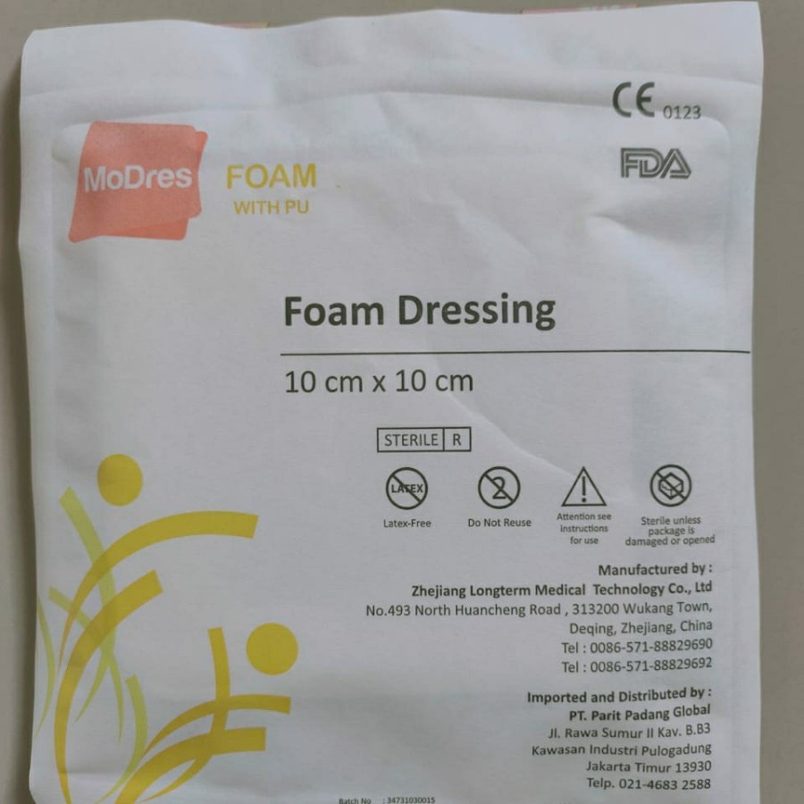 MODRES FOAM 10X20cm Dressing Non Adhesive / Plester Luka Diabetes