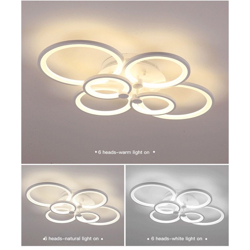 Lampu LED Plafon Kamar Tidur Ruang Tamu Modern Ceiling Light 6 Ring