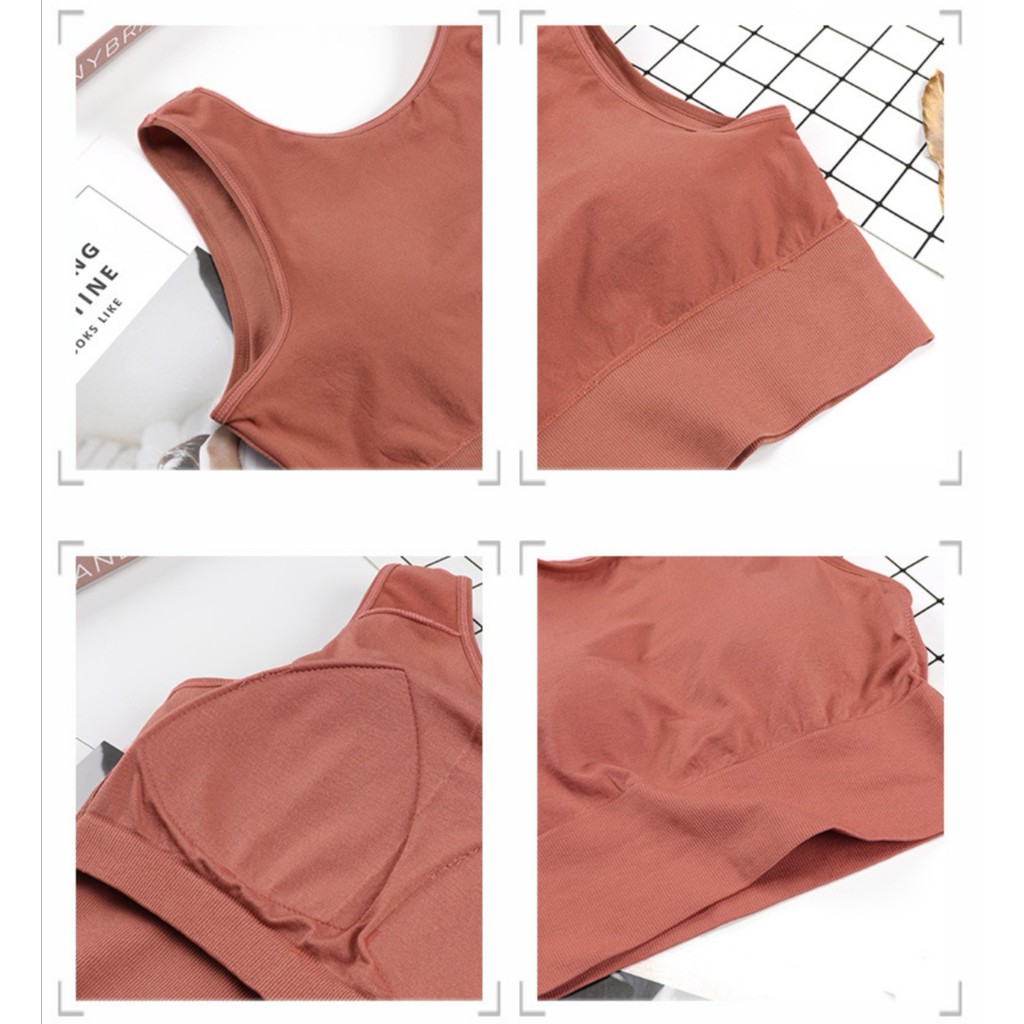 Ladies Bra Sport Yoga Olahraga Pakaian Wanita Tank Top Model Crop Import Fashion Korea 2002-5
