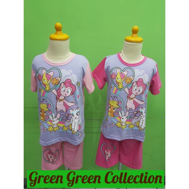 Piyama Kaos Anak Premium My Little Pony Fanta/Soft Pink