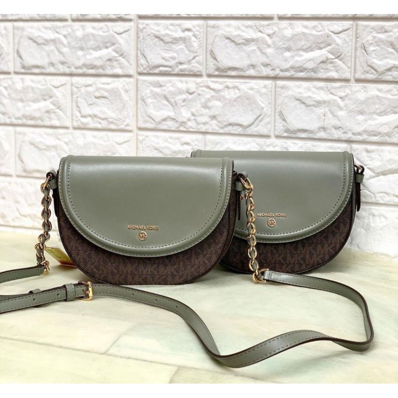 Michael kors jet set charm medium half dome chain crossbody Original