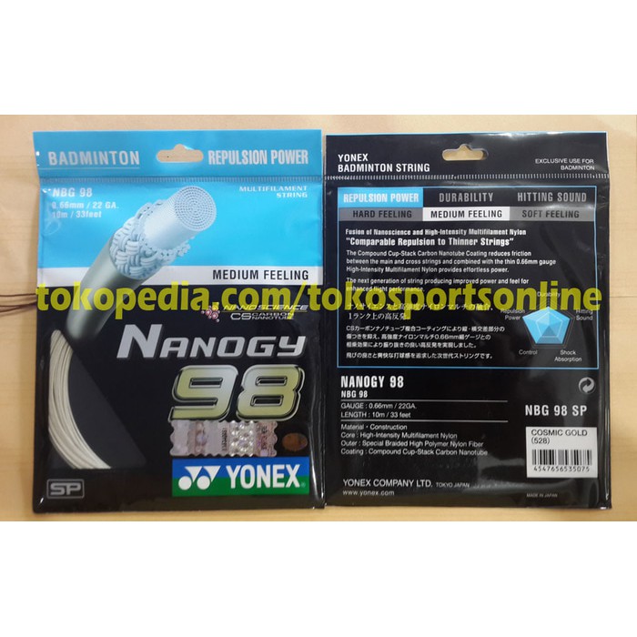 Yonex Nanogy98 Senar Raket Badminton Original Nanogy NBG 98 SP