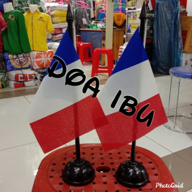 

best seller tiang kayu meja+bendera FRANCIS ready stock