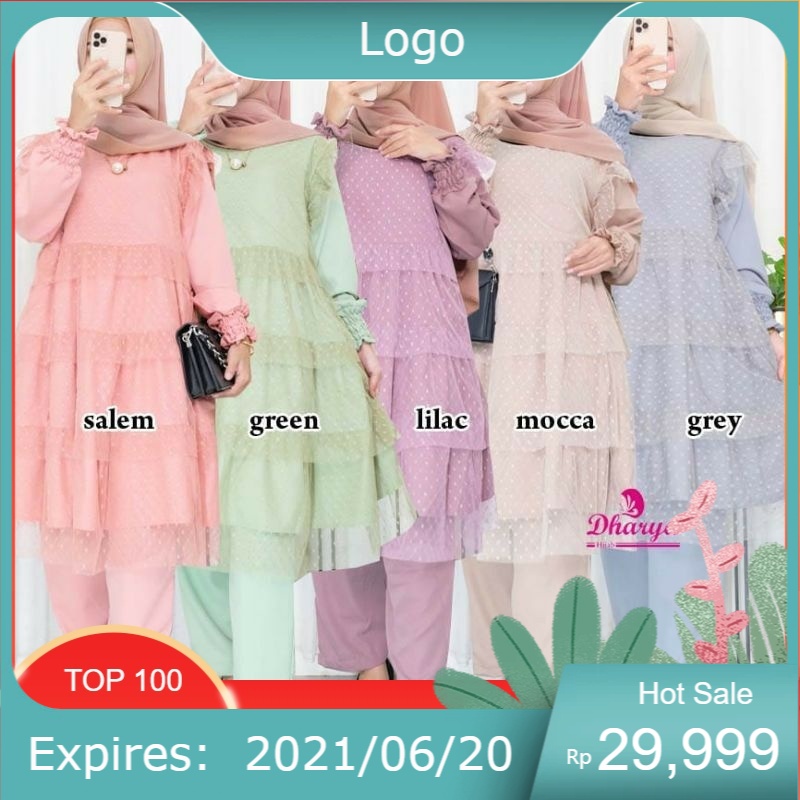 RIMA ONE SET/SET TILE/SETCEL/SETELAN TUNIK DAN CELANA WANITA