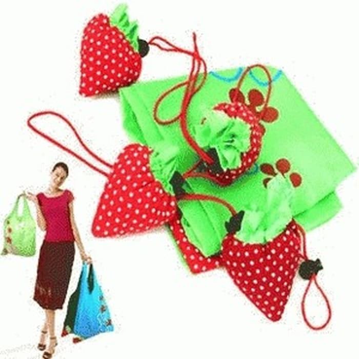 Tas Jinjing Belanja Strawberry