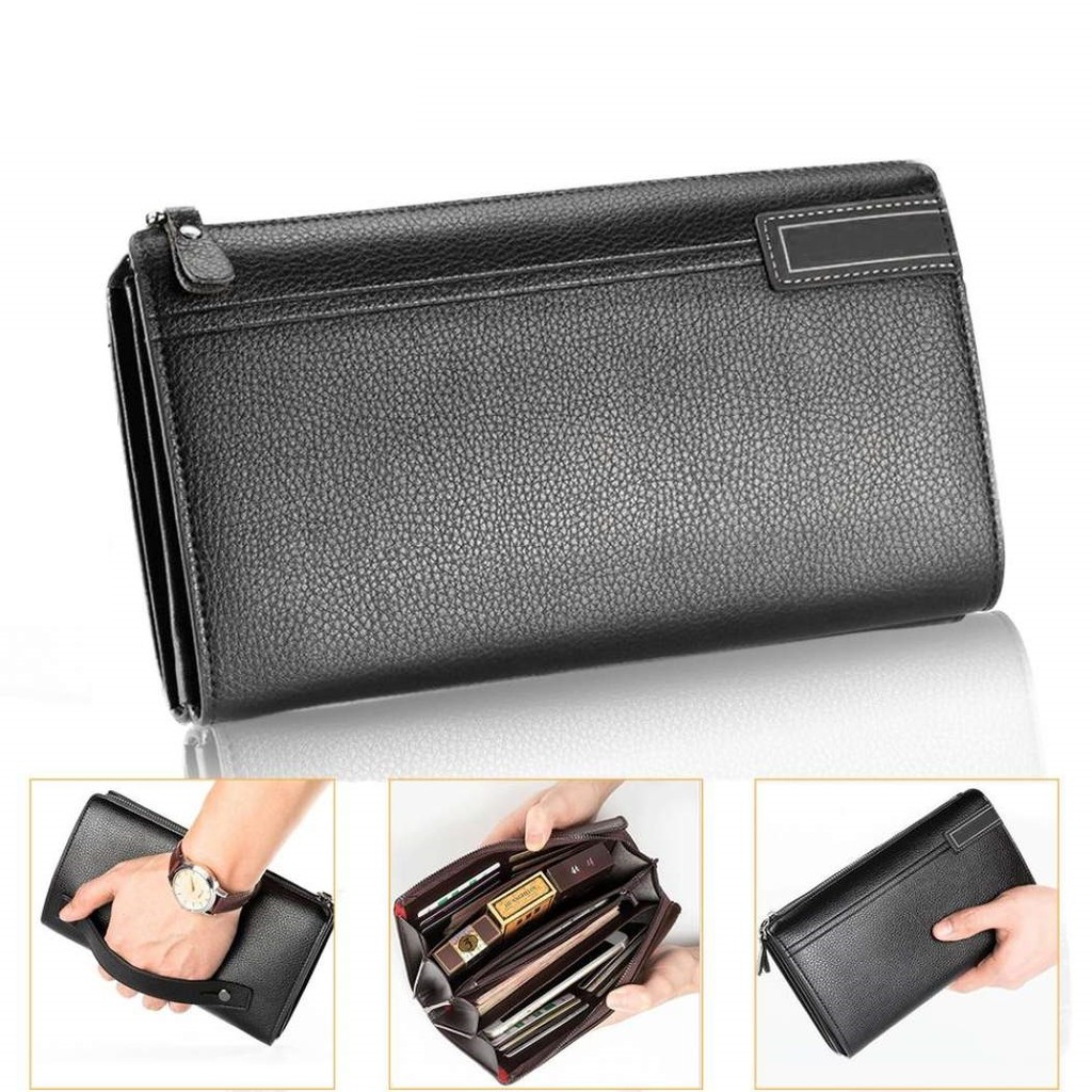 Dompet Clutch Pria Import dengan banyak kompartmen dan banyak slot