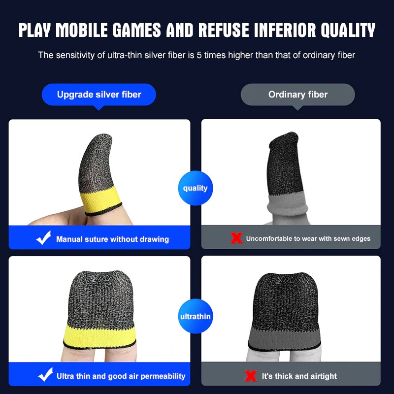 Sarung Jempol Handphone Sarung Jempol Game Mr Q Sarung Jari Handphone Series Bolt Series List Warna Series Glow Sarung Jari Finger Coat Gaming PUBG Layar hp game isi 2 pcs Sarung Jari Gaming FF Free fire