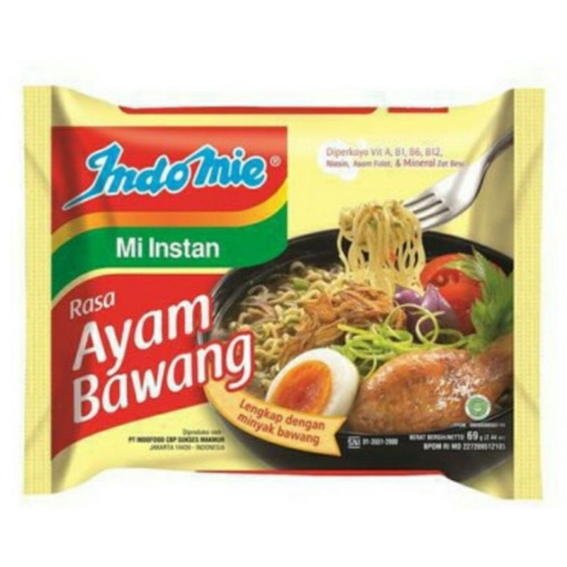 

Mie instan INDOMIE ayam bawang.