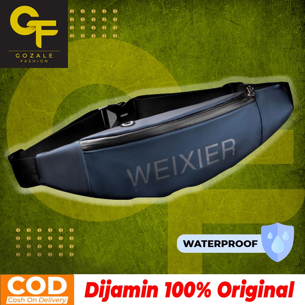 Tas Selempang Waistbag Pria Import Waterproof Original Premium WEIXIER 9546 - Gozale Fashion