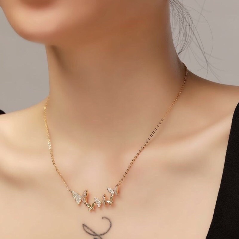 Kalung Titanium Lapis Emas 18K