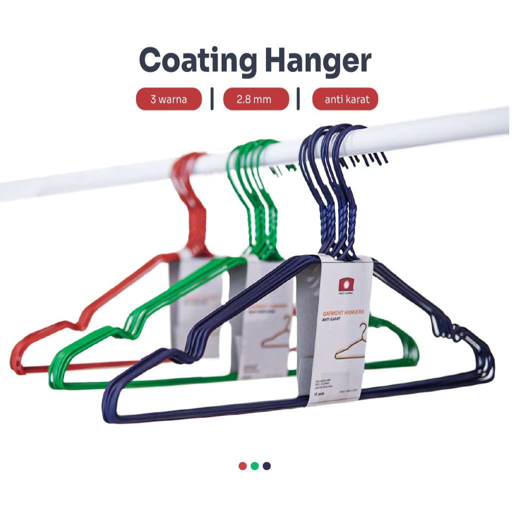 HANGER BAJU KAWAT WARNA ISI 1O