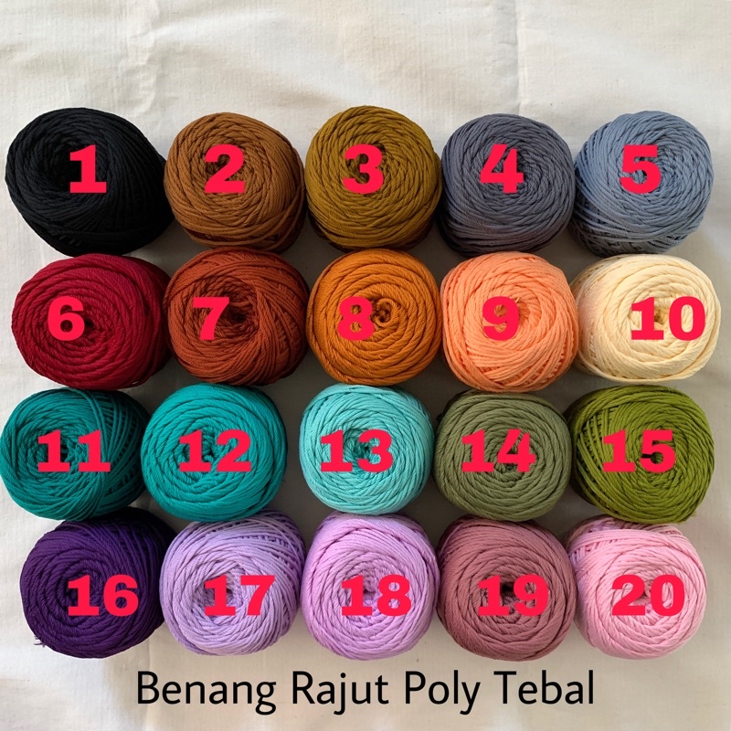 Benang Rajut Poly Tebal / Benang Rajut / Benang Crochet