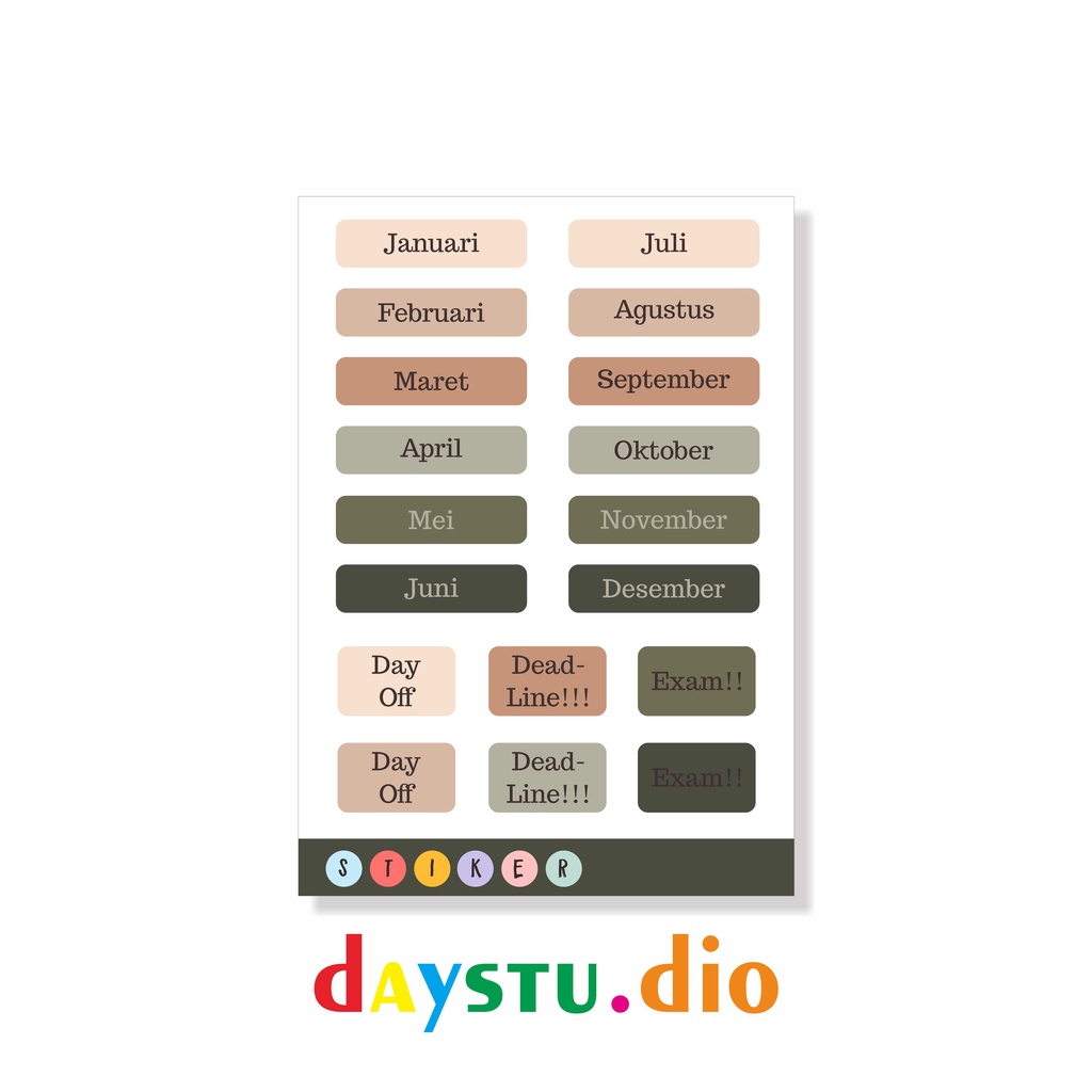 

MECHE SERIES STIKER JURNAL PLANNER