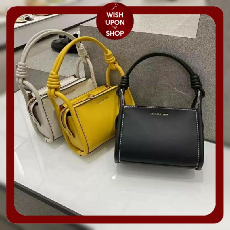 CK Knotted Top Handle Boxy Xbody Bag