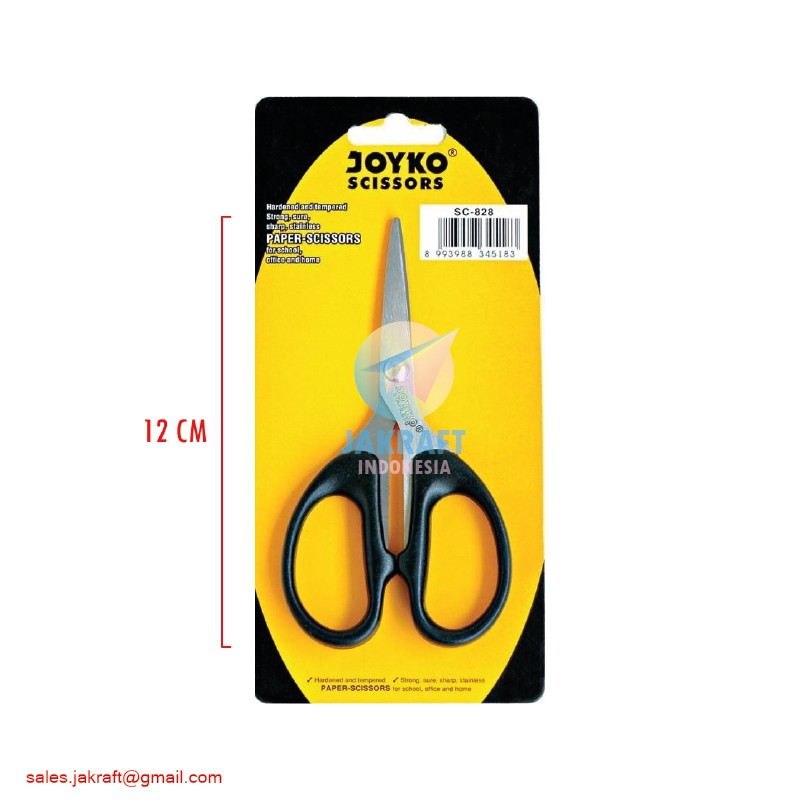 

(1 Pcs) Gunting Kertas Kecil Tajam 12 Cm JOYKO SC-828 Small Scissors Serbaguna Stainless Steel