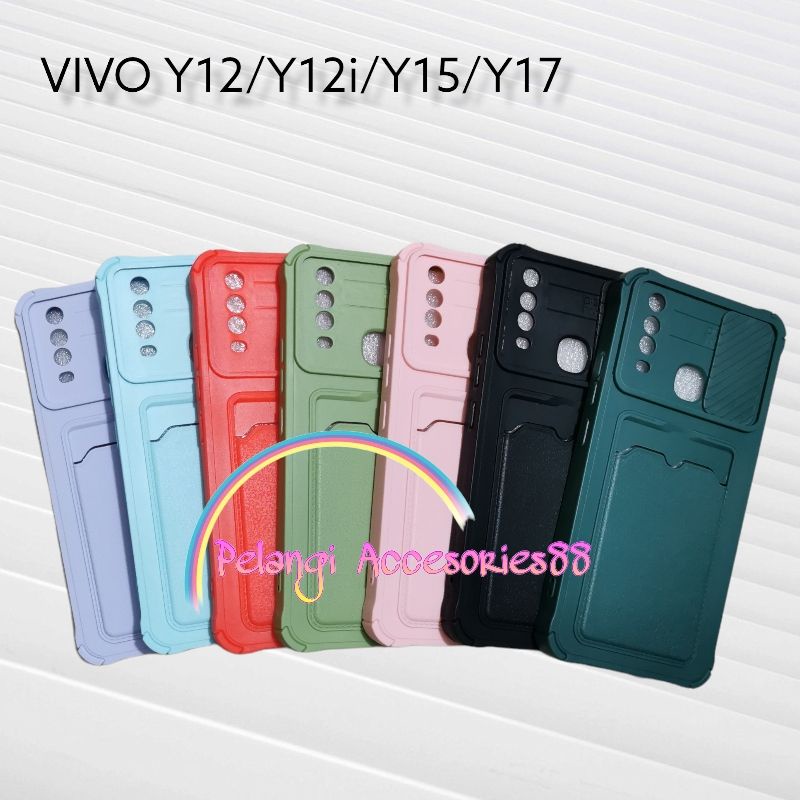 CASE VIVO Y11 / Y12 / Y12i / Y15 / Y17 CASE SOFTCASE SLEDING SLOT CARD WARNA WARNI