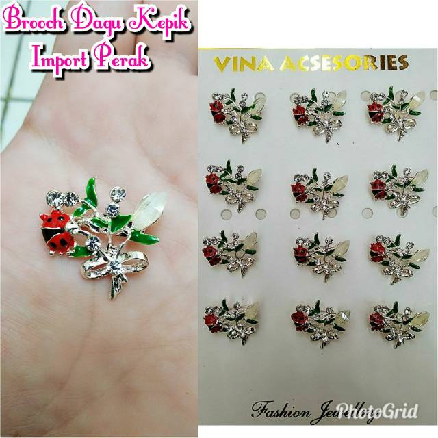 Isi 12pcs BROoch dagu kepik mini