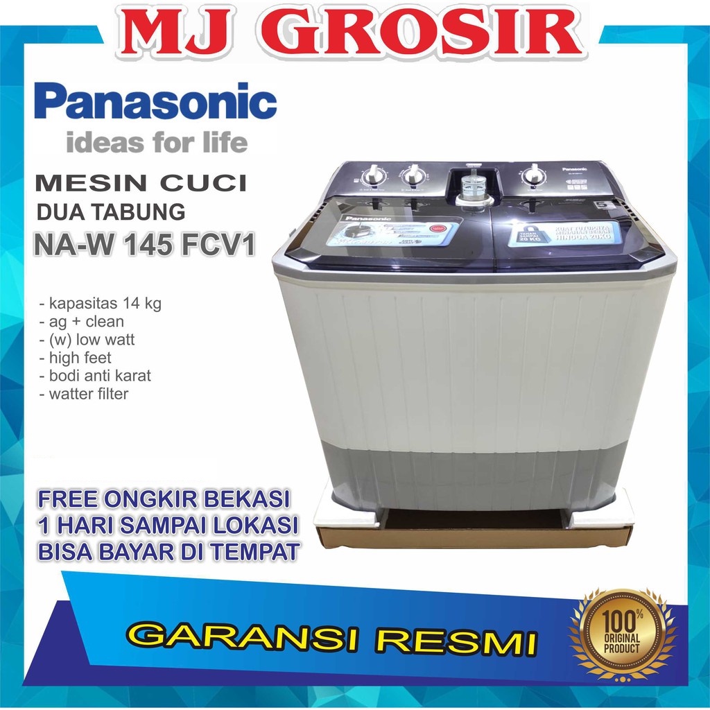 MESIN CUCI PANASONIC NAW 145 FCV1 14KG 2 TABUNG NAW 145 FCV1 LOW WATT