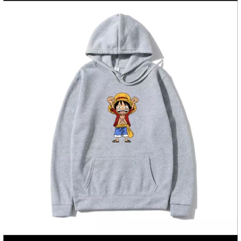 COD/DS/SWEATER HOODIE LUFFY ANGKAT TANGAN size ( M-L-XL-XXL)