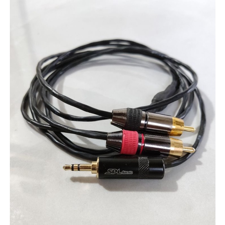 JACK 3.5 MM TO RCA SPL AUDIO COLOKAN HP KE SPEAKER AKTIF