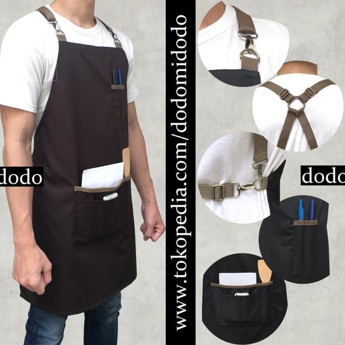 Apron Celemek Barista Cafe Barbershop - Apron Masak - Celemek Murah