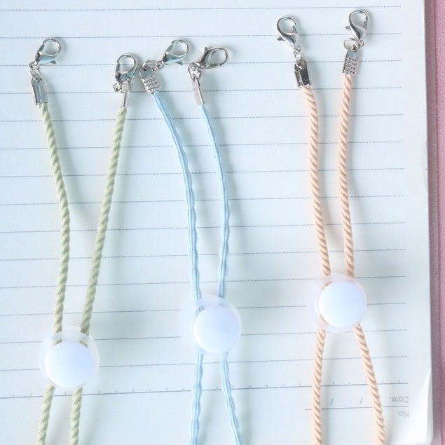 Strap Konektor Polos - Tali Karet Padi - Boba - Warna Pastel