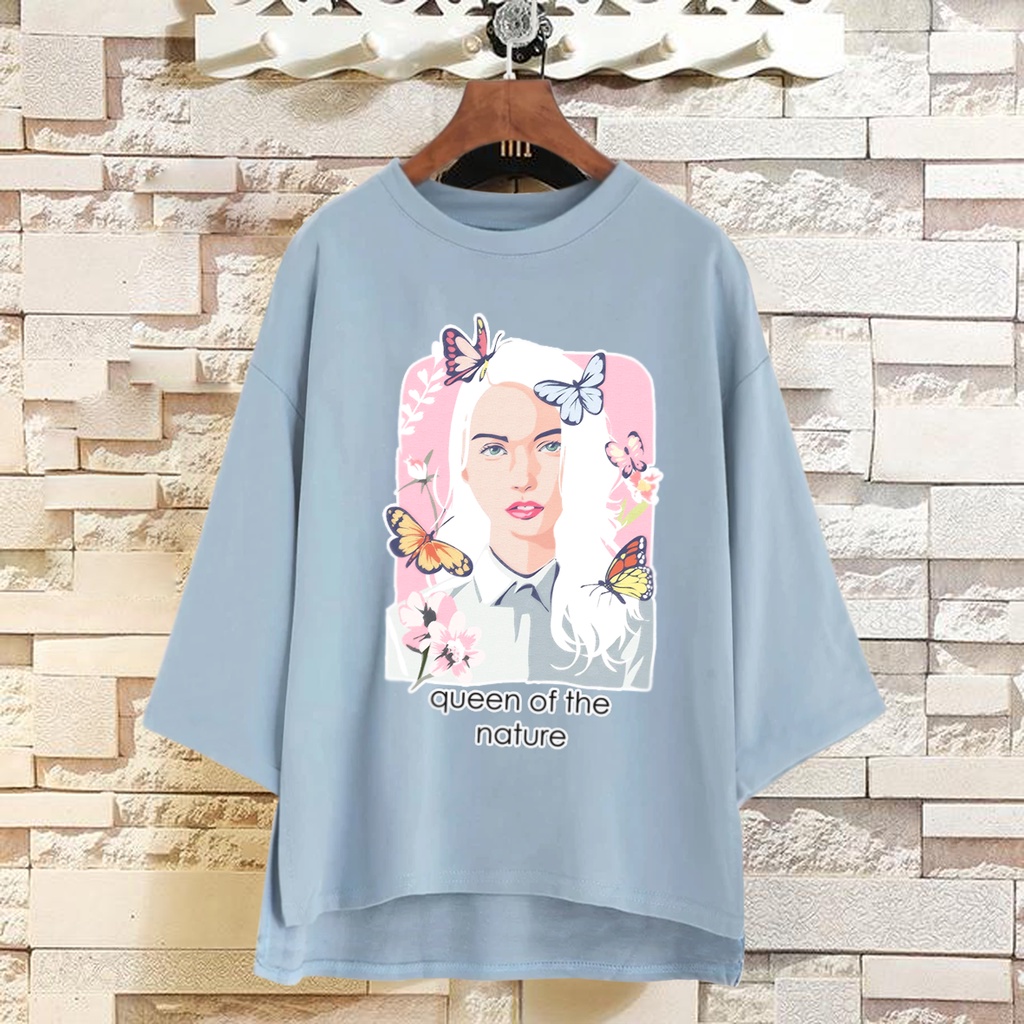 PUFFY_ID Tshirt oversize QUEEN OF NATURE kaos bigsize wanita