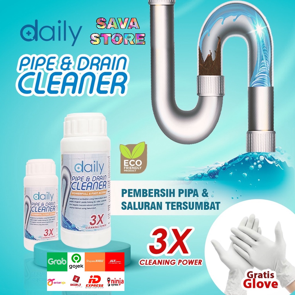 SERBUK ANTI SUMBAT BUBUK PELANCAR SALURAN AIR PIPA MAMPET WASTAFEL WC CLOSET TERSUMBAT PEMBERSIH - Daily Pipe Draine