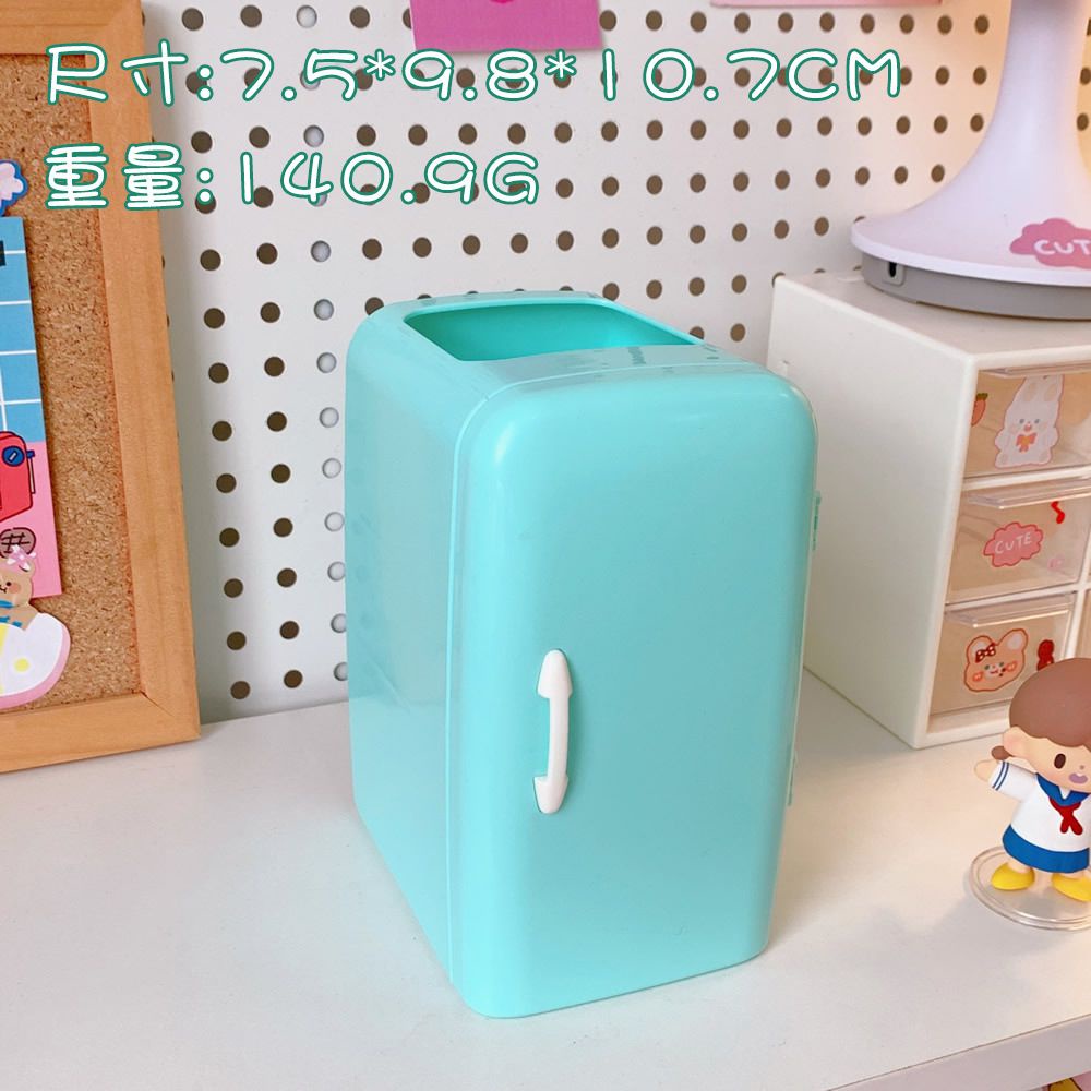 [randomstuff] Kotak Pensil Bentuk Kulkas Unik Serbaguna Dengan Laci Kotak Pena Cute Fridge Penholder Berkualitas Korean Style Tempat Pensil Aesthetic Desk Decoration Stationary Kit-Hijau