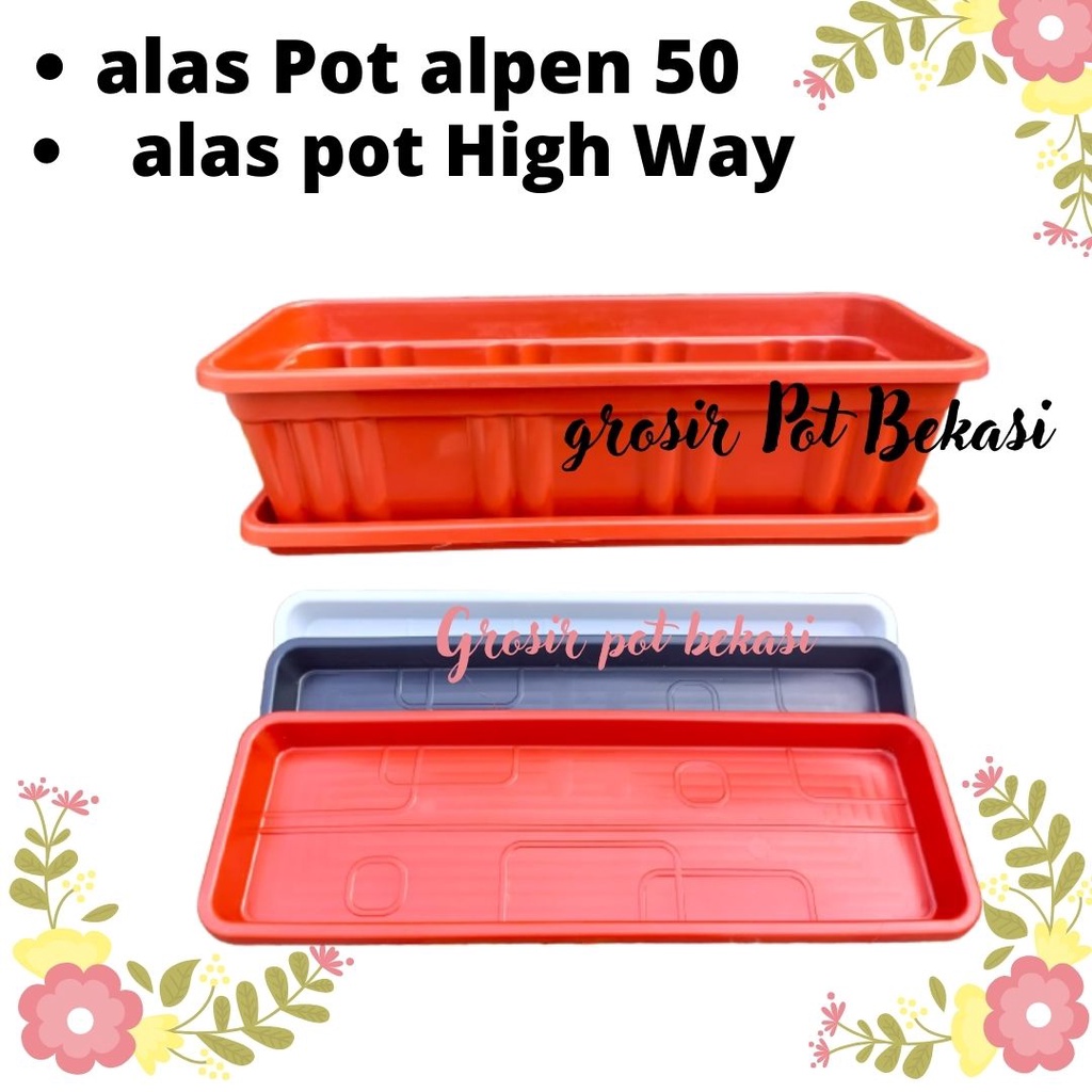 Tatakan Alas Pot Panjang Alpen 50 Alas Tray Tatakan Pot Bunga Segi Panjang High way 50- tatakan pot 
