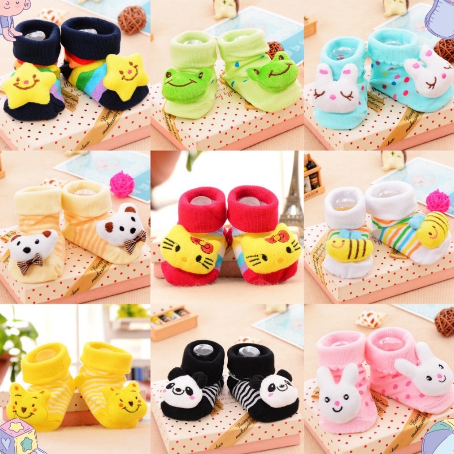 HappyOliver DOLL HOUSE Kaos Kaki Bayi Anak Laki Laki Perempuan Import Bahan Berkualitas newborn - 24 Bulan
