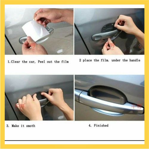 STICKER PELINDUNG HANDLE PINTU MOBIL ISI 4 PCS (TERMURAH) BISA COD