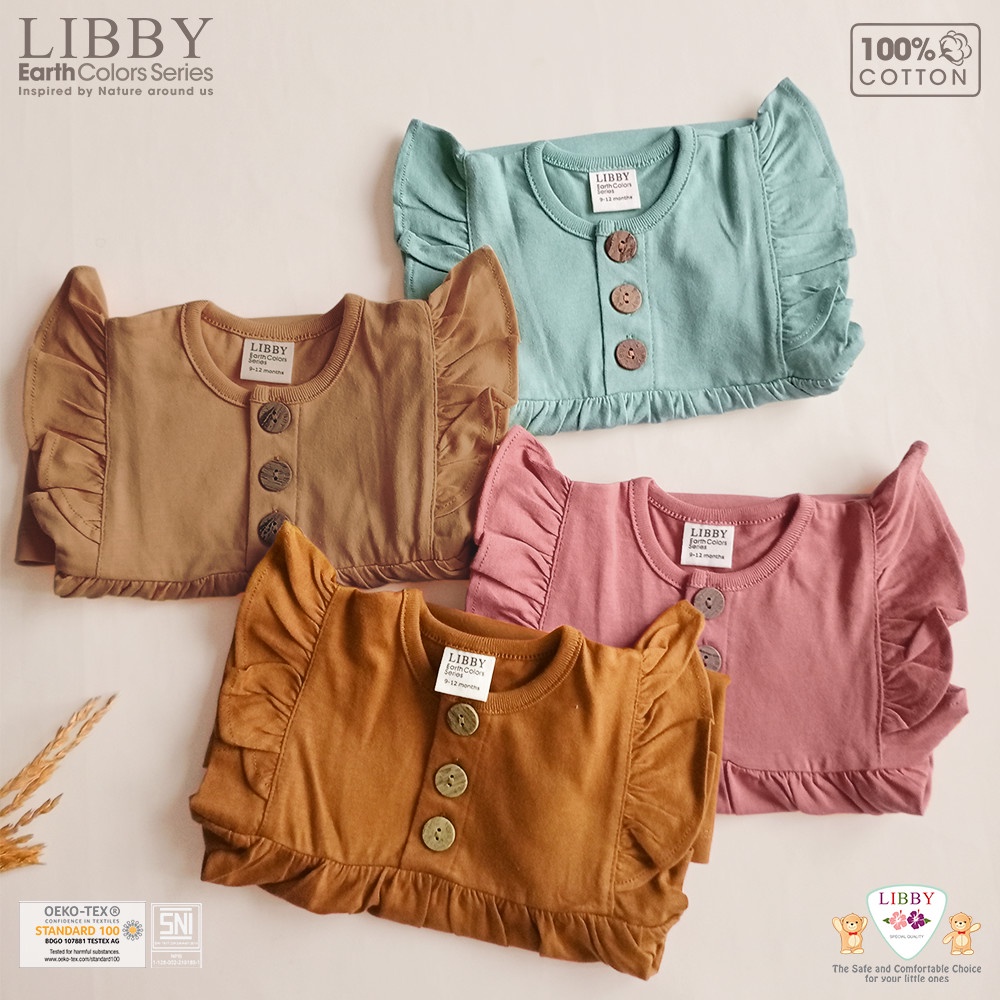 Libby Nara Dress 1-14 Tahun Cotton Earth Color Dress Bayi Anak Perempuan CBKS